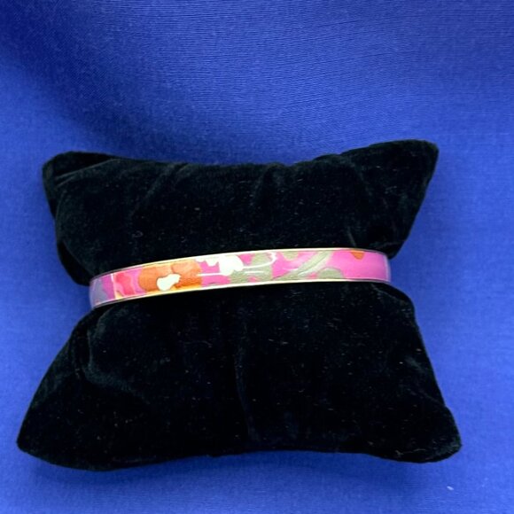 J. Crew Enamel Gold-Tone Bangle Bracelet Abstract Design - Picture 4 of 15